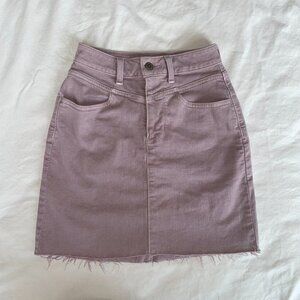 Hollister Lilac Purple Denim High Rise Jean Mini Skirt
